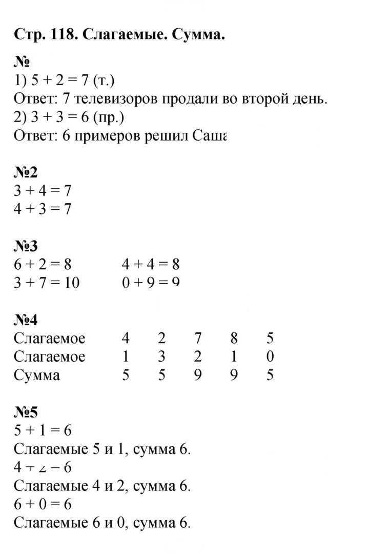 Скан решения номера 118