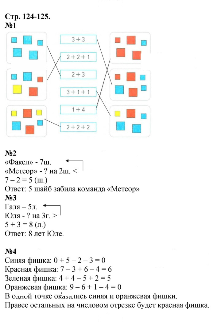 Скан решения номера 124