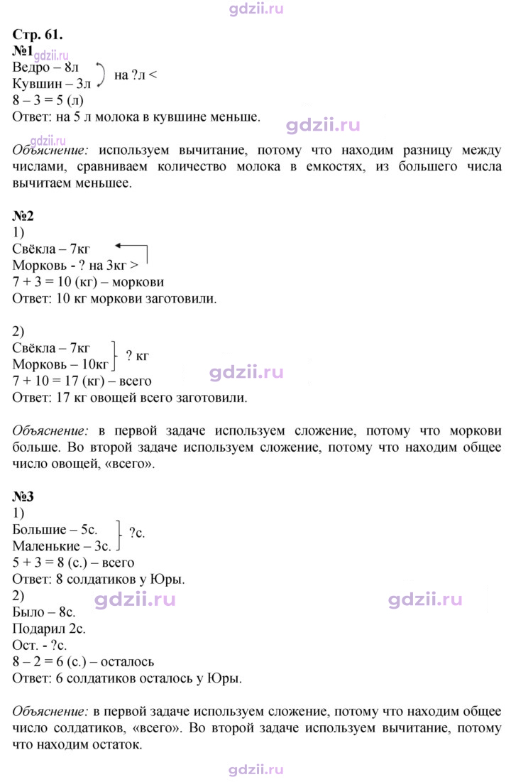 Скан решения номера 61