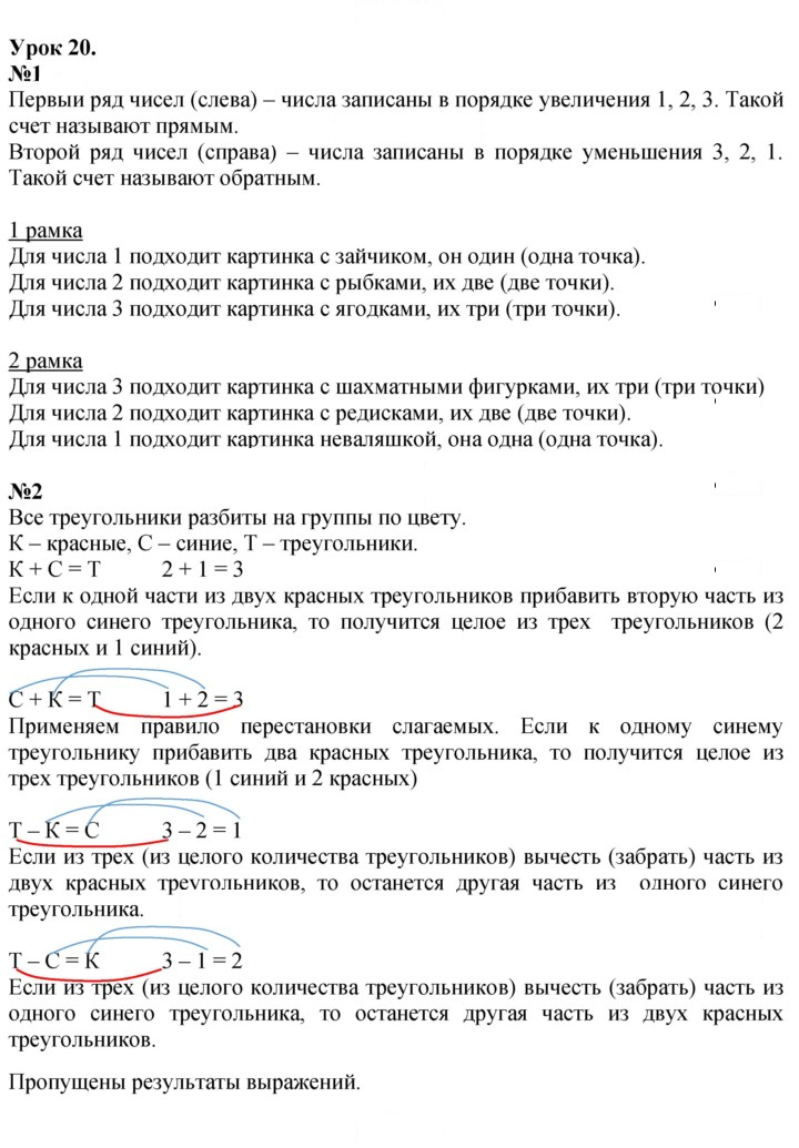 Скан решения номера Урок 20