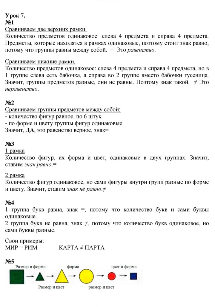 Скан решения номера Урок 7