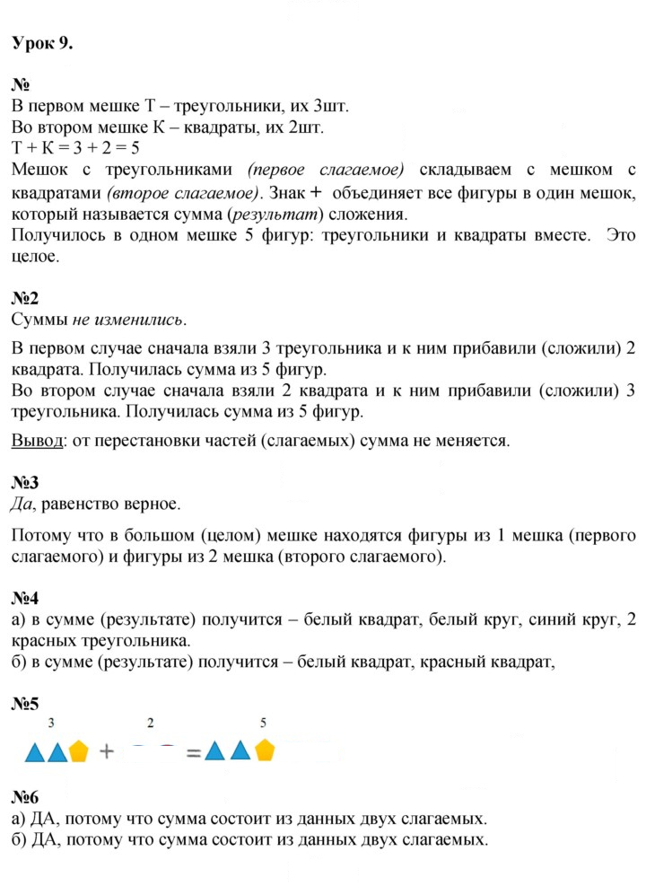 Скан решения номера Урок 9