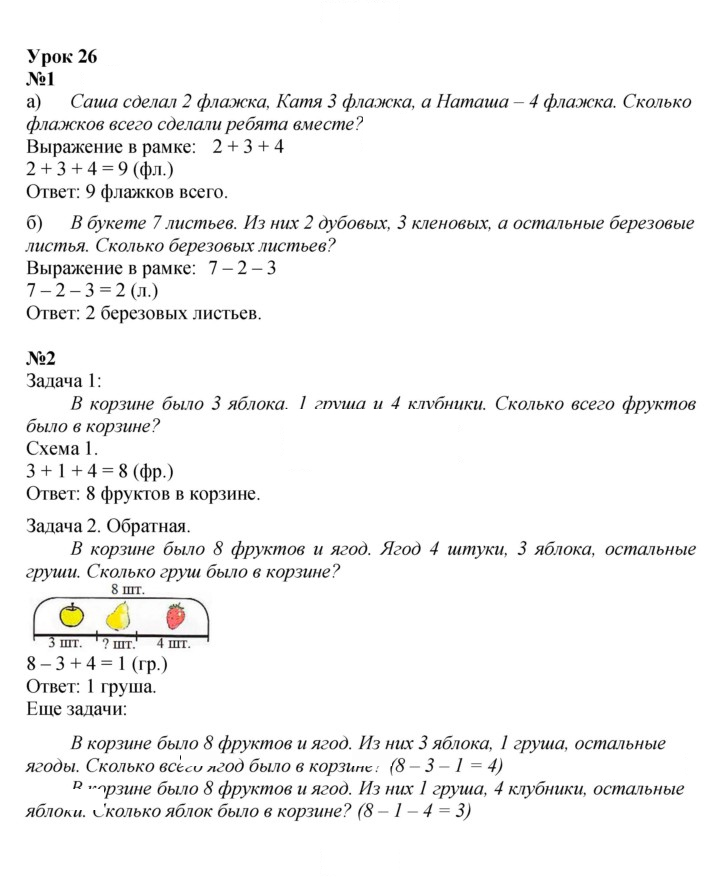 Скан решения номера Урок 26