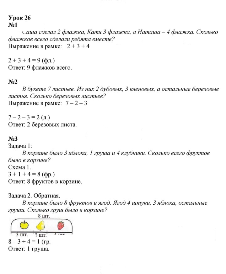Скан решения номера Урок 26