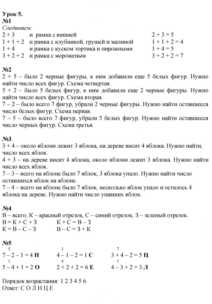 Скан решения номера Урок 5