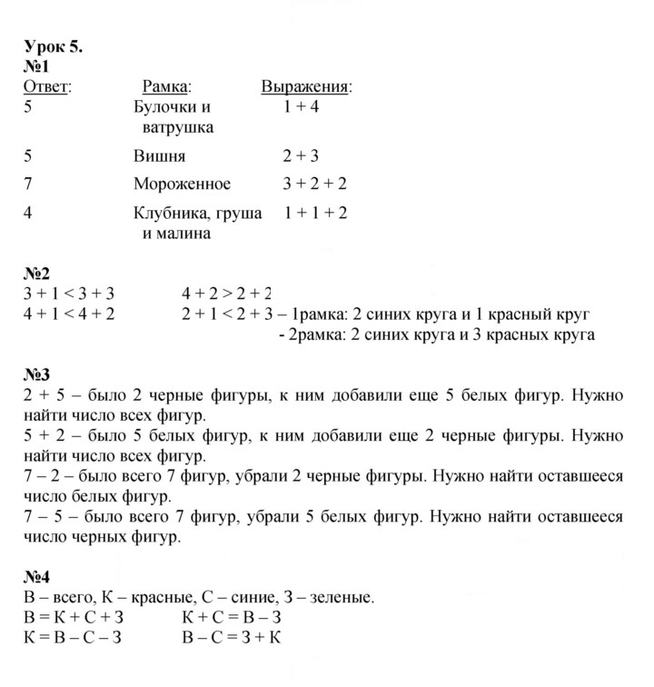 Скан решения номера Урок 5