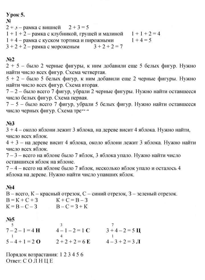 Скан решения номера Урок 5