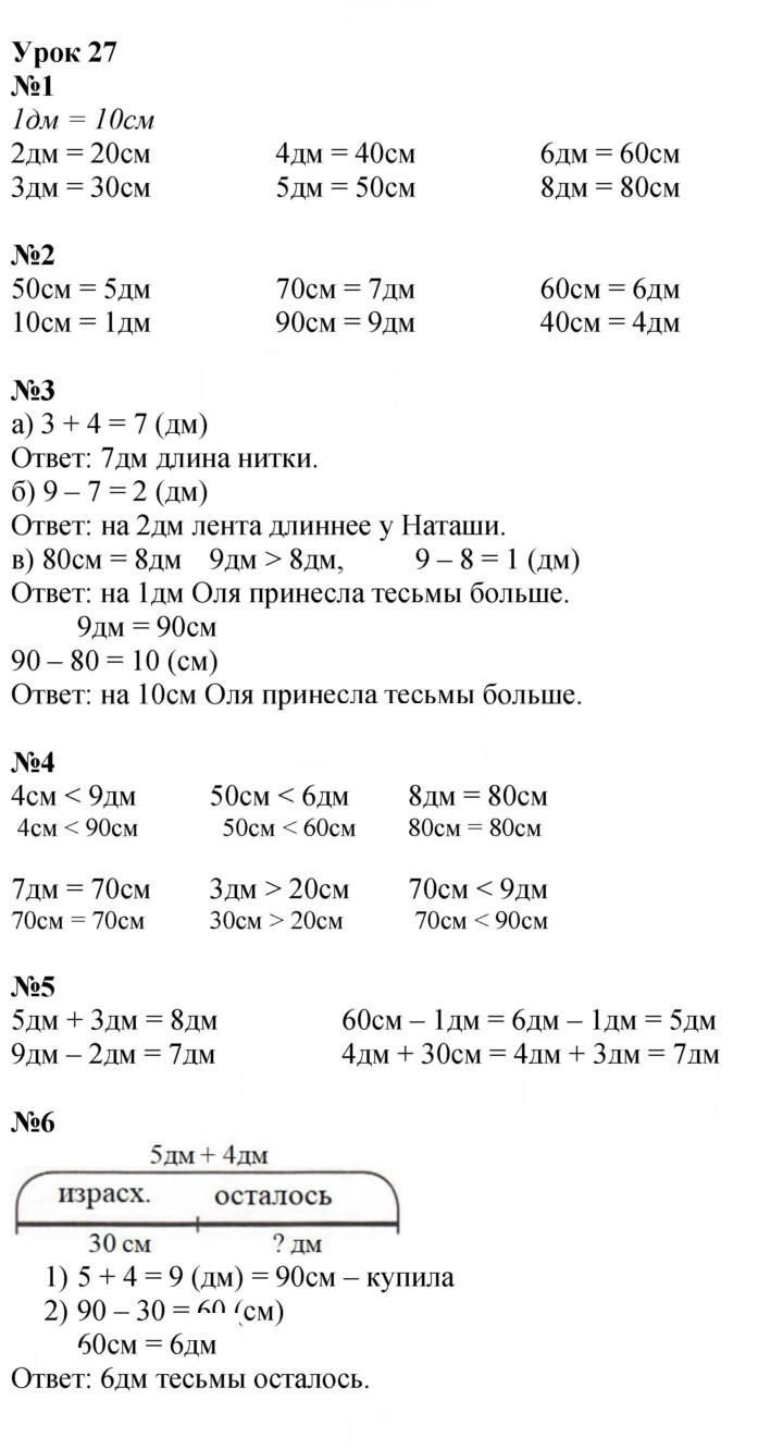 Скан решения номера Урок 27