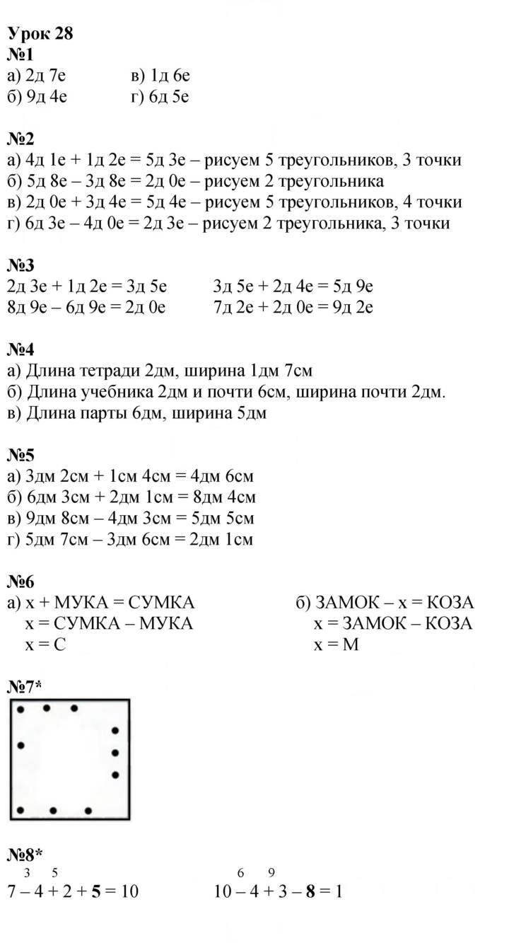 Скан решения номера Урок 28