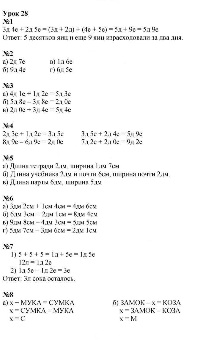 Скан решения номера Урок 28