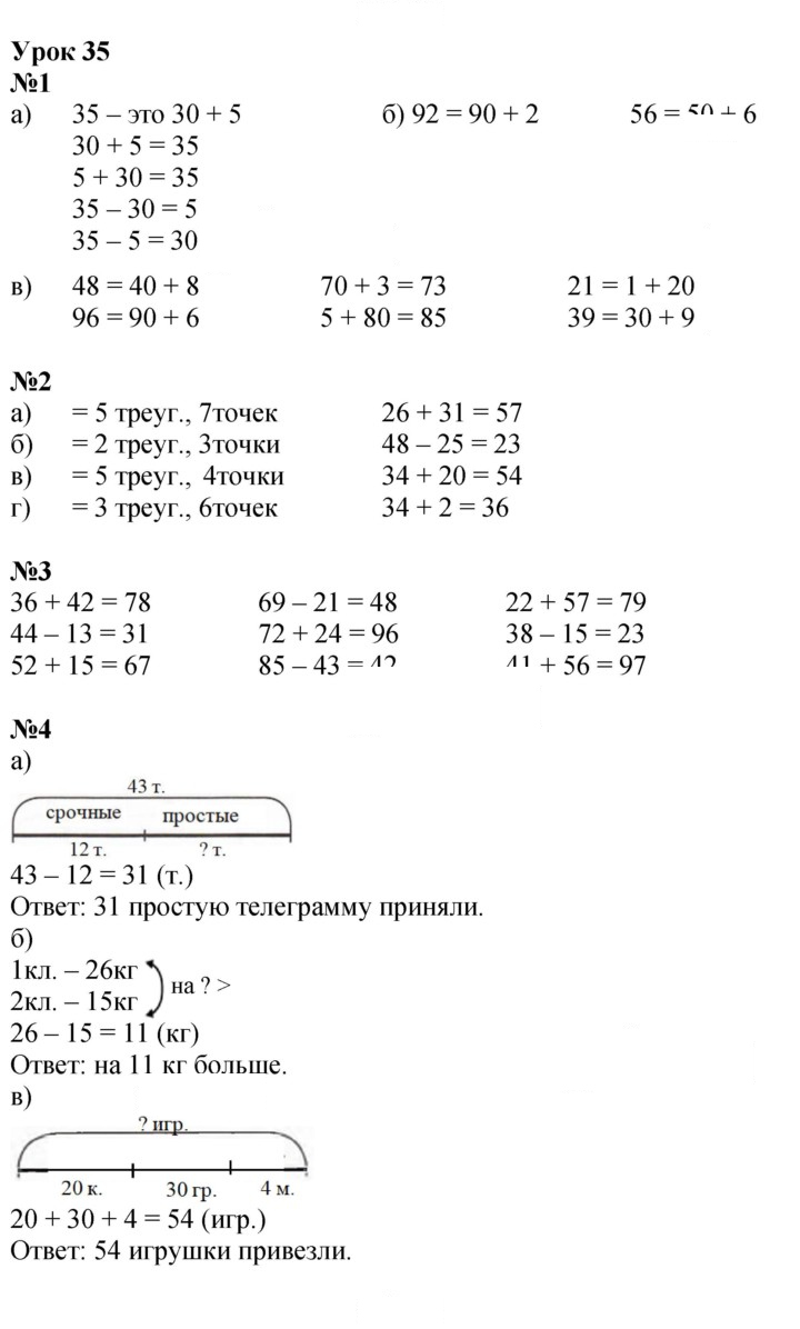 Скан решения номера Урок 35