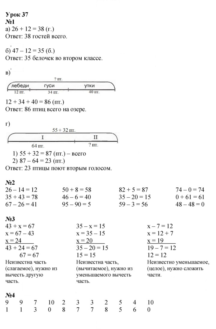 Скан решения номера Урок 37