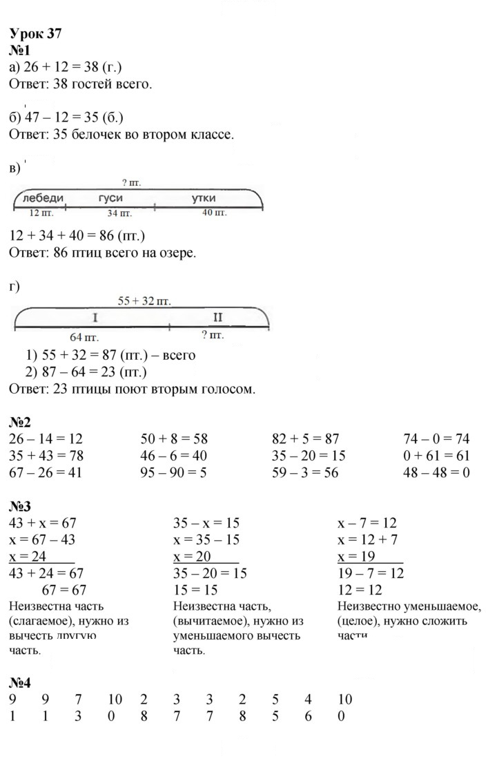 Скан решения номера Урок 37