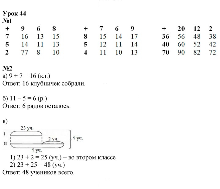 Скан решения номера Урок 44