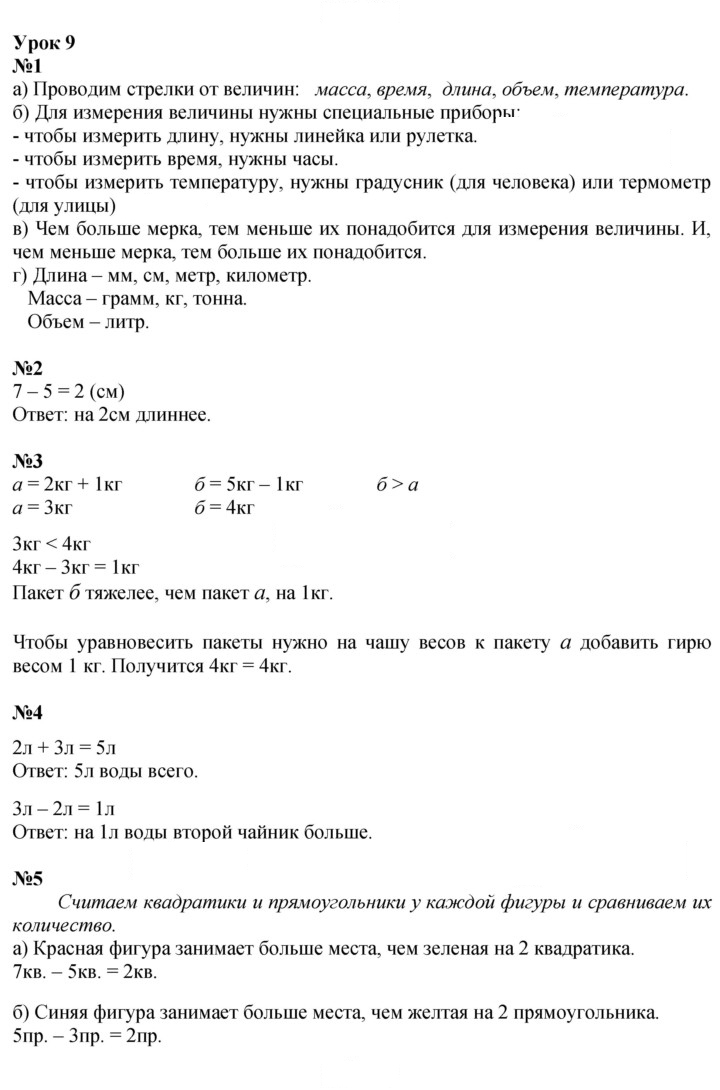 Скан решения номера Урок 9