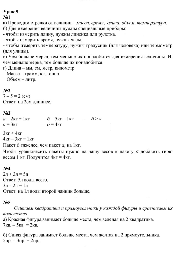 Скан решения номера Урок 9