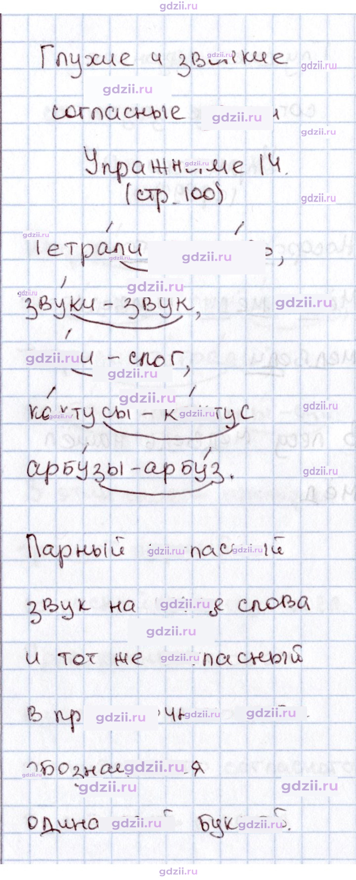 Скан решения номера 100