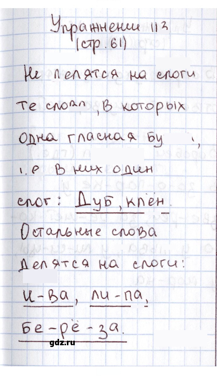 Скан решения номера 113