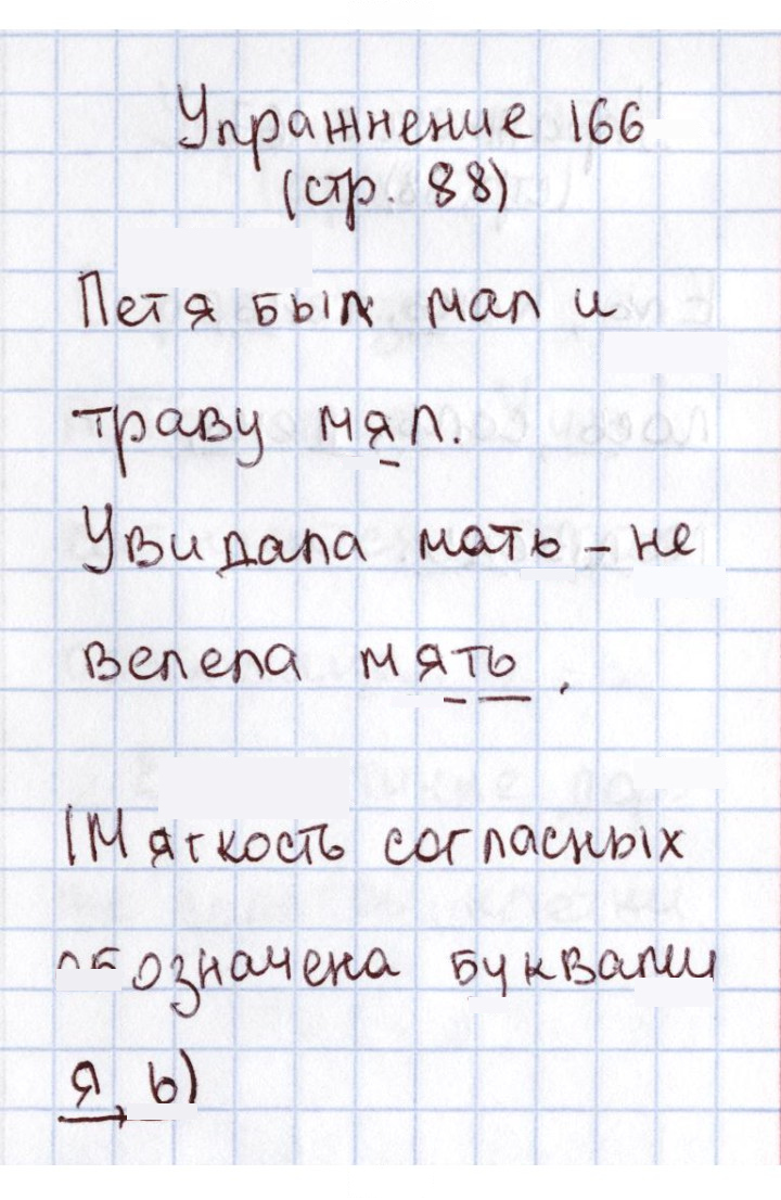 Скан решения номера 166