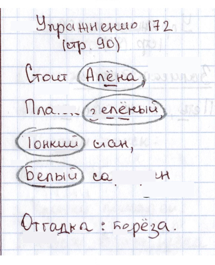 Скан решения номера 172