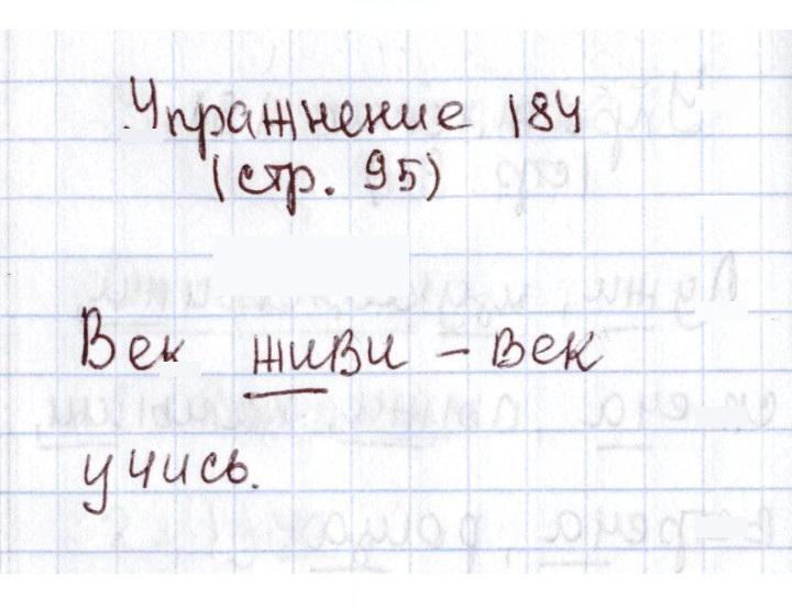 Скан решения номера 184