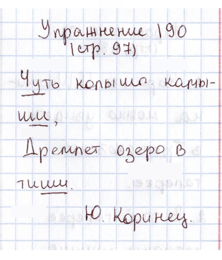 Скан решения номера 190