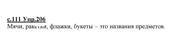 Скан решения номера 206
