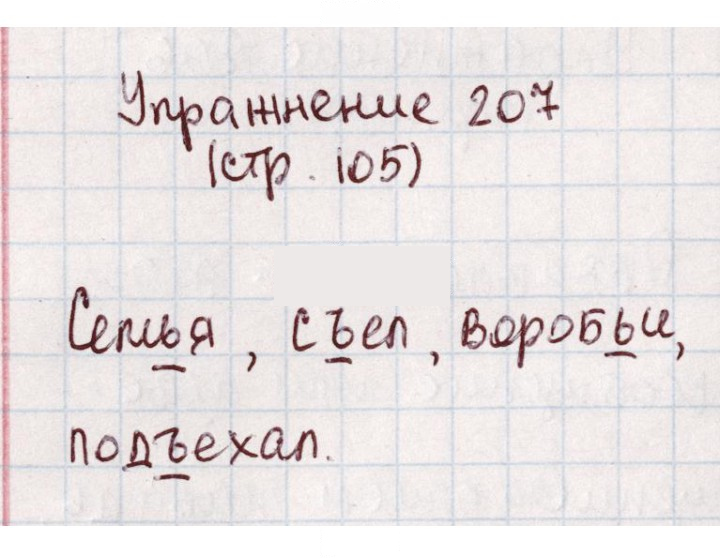 Скан решения номера 207