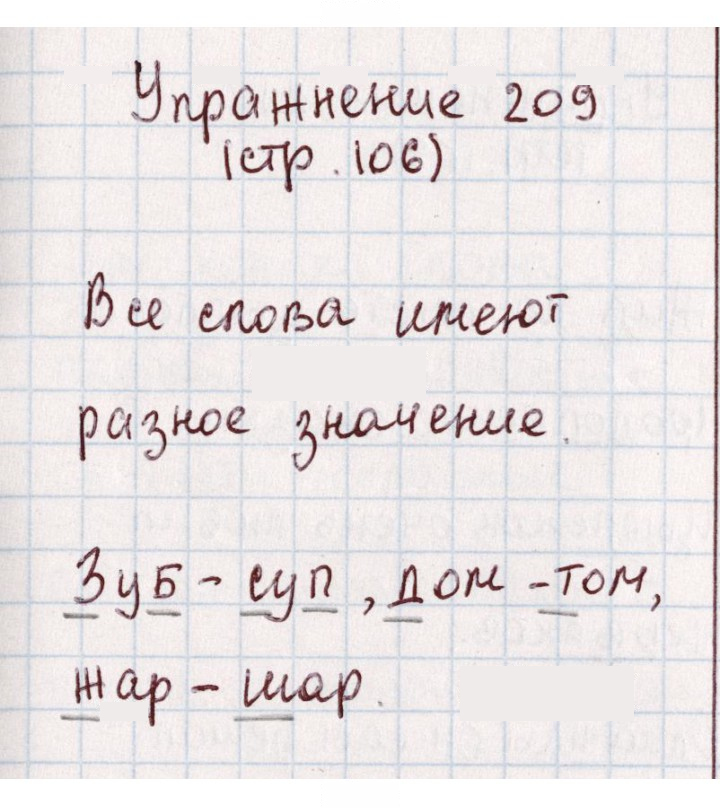 Скан решения номера 209