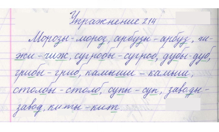 Скан решения номера 214