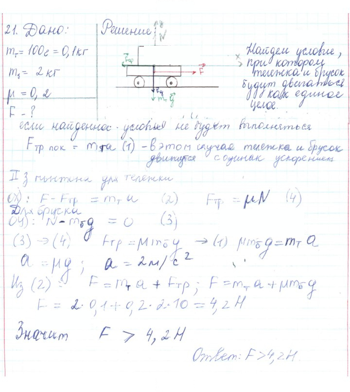 Скан решения номера 21