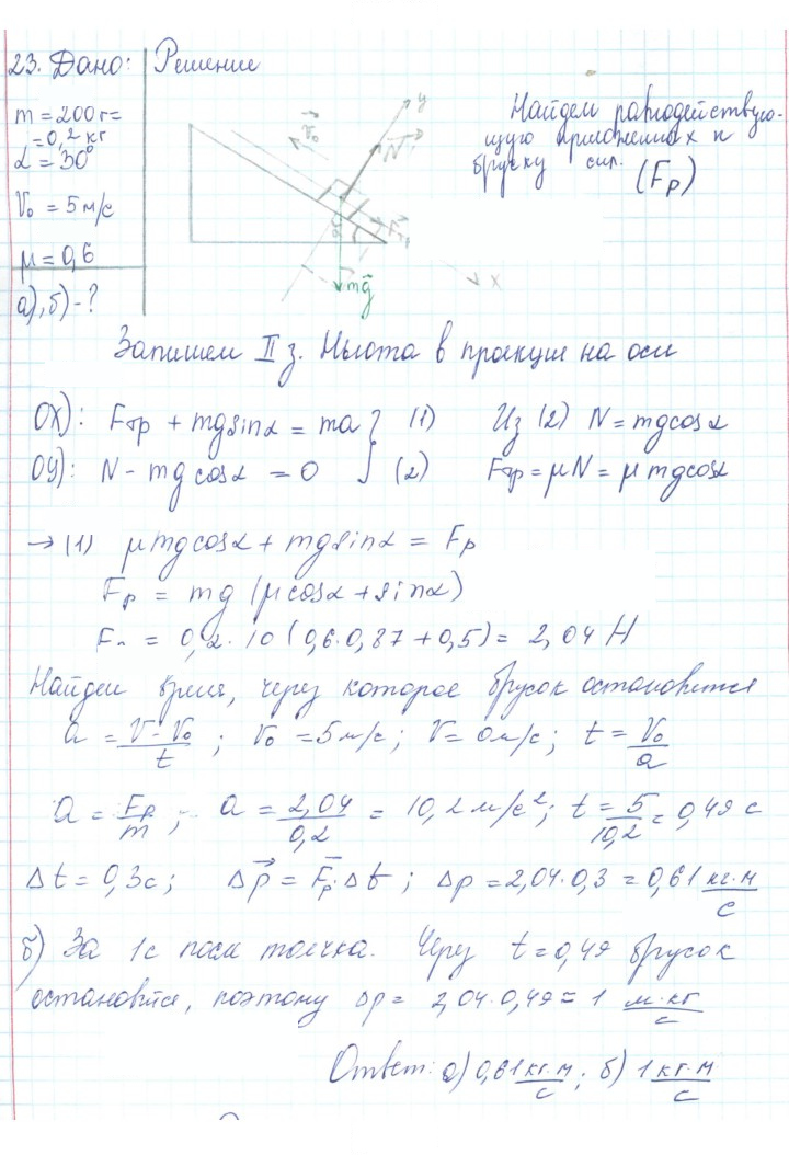 Скан решения номера 23