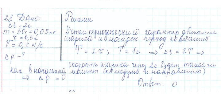 Скан решения номера 28