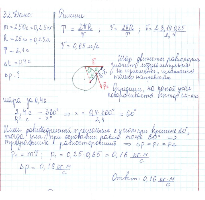 Скан решения номера 32