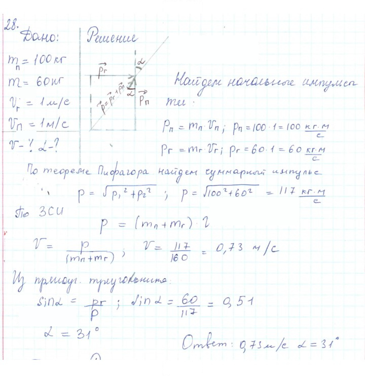 Скан решения номера 28