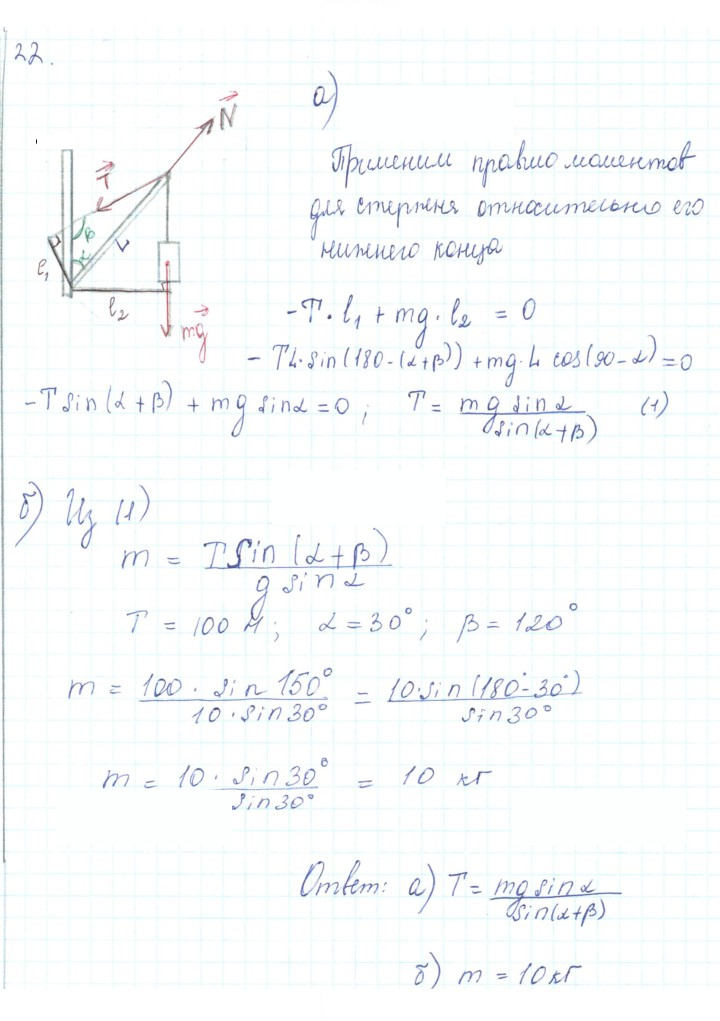 Скан решения номера 22