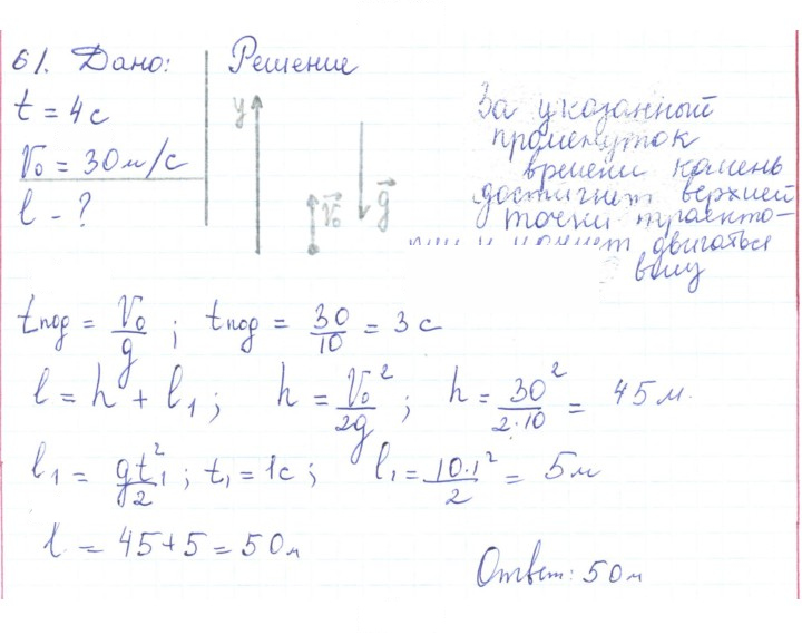 Скан решения номера 61