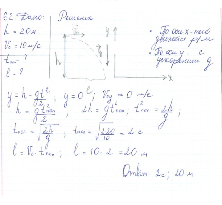 Скан решения номера 62