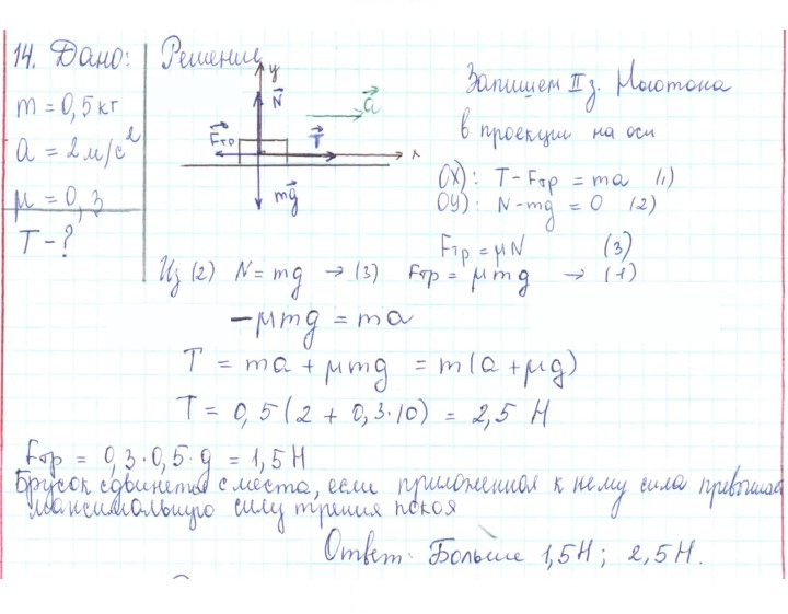 Скан решения номера 14