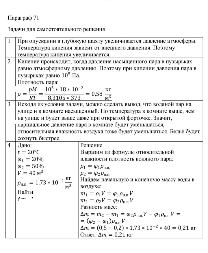 Скан решения номера 71