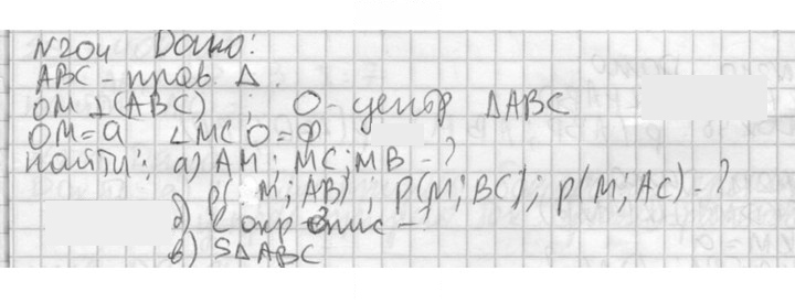 Скан решения номера 204