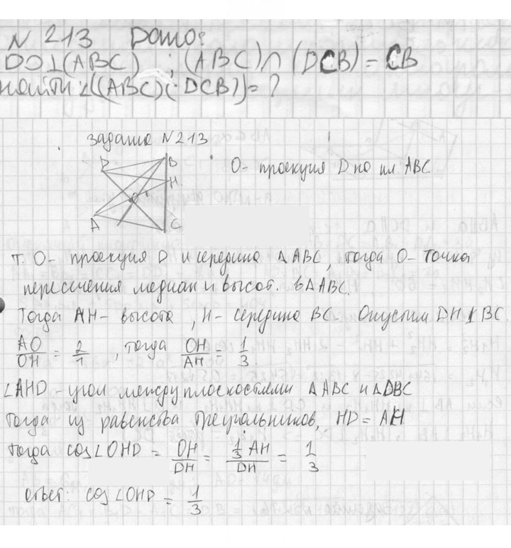 Скан решения номера 213