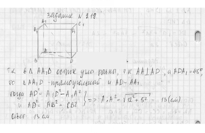 Скан решения номера 219