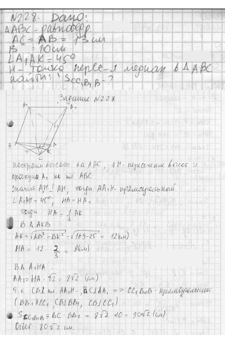 Скан решения номера 228