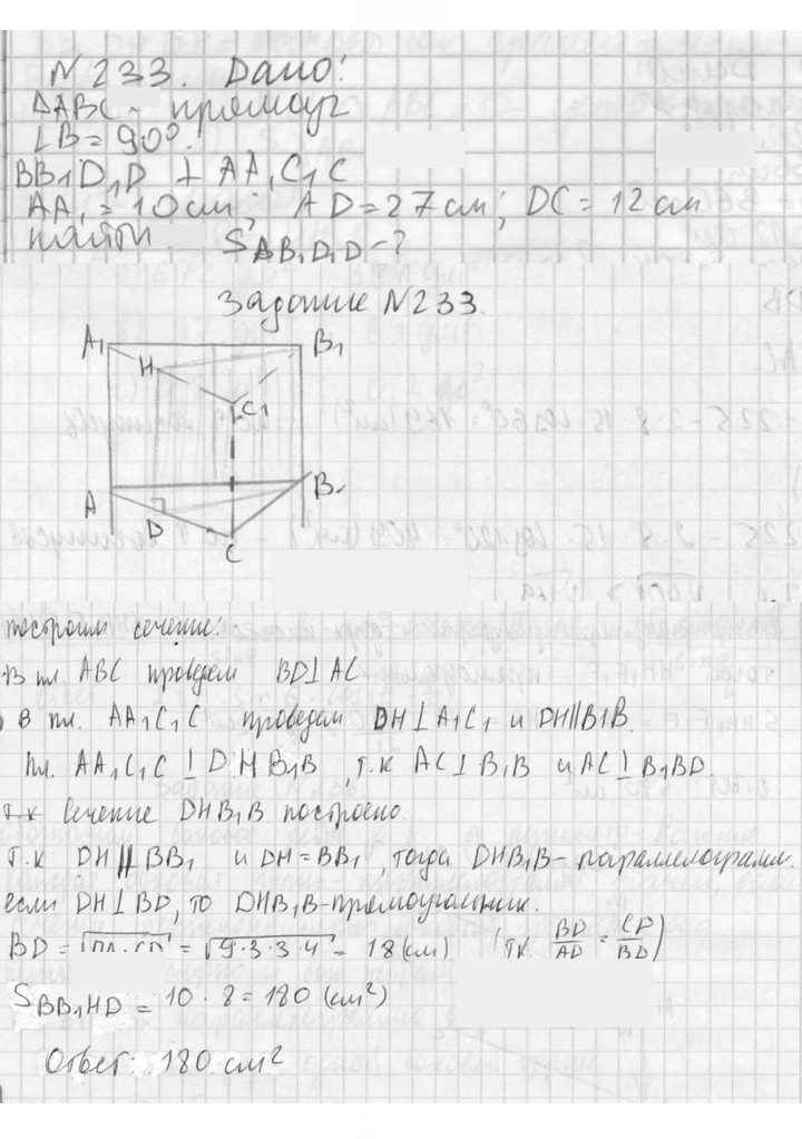 Скан решения номера 233