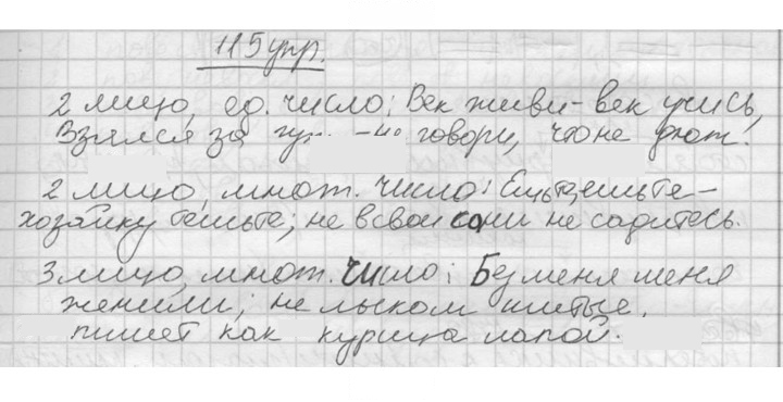 Скан решения номера 115