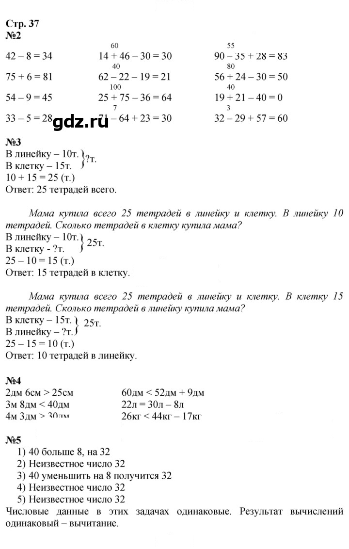 Скан решения номера 37