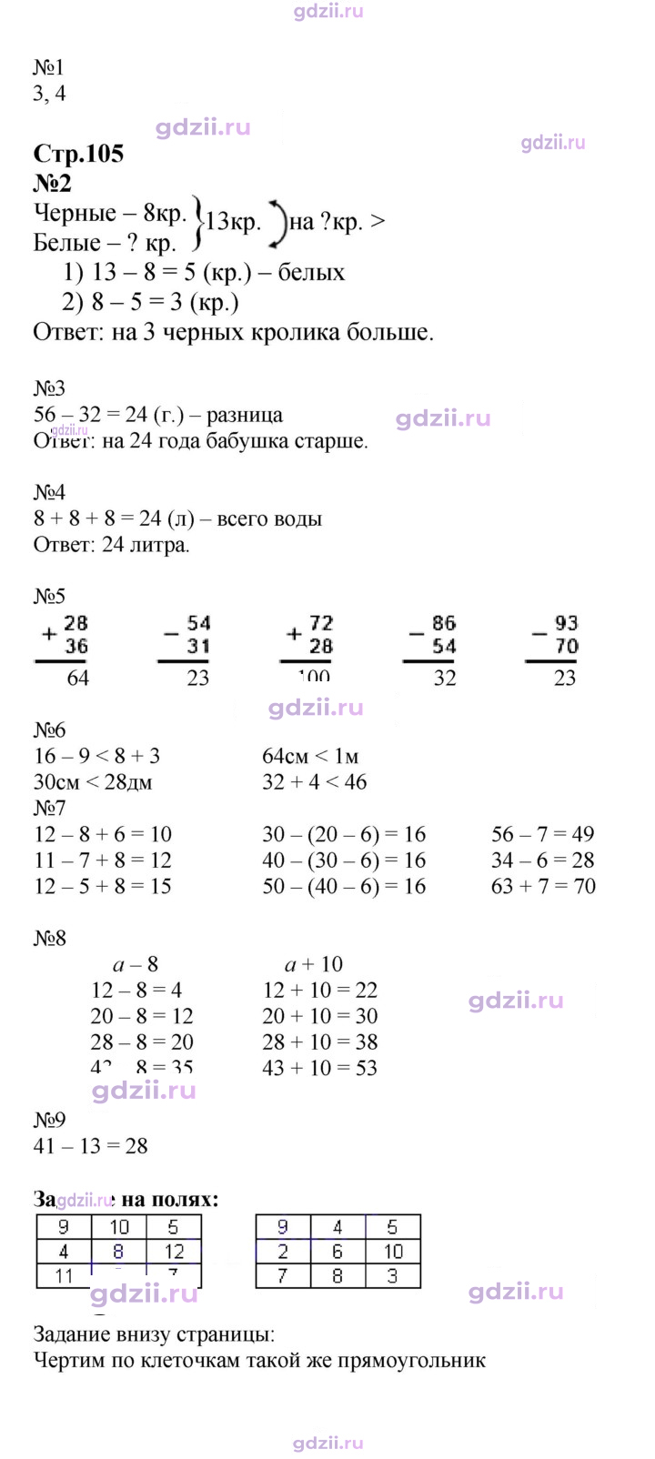 Скан решения номера 105