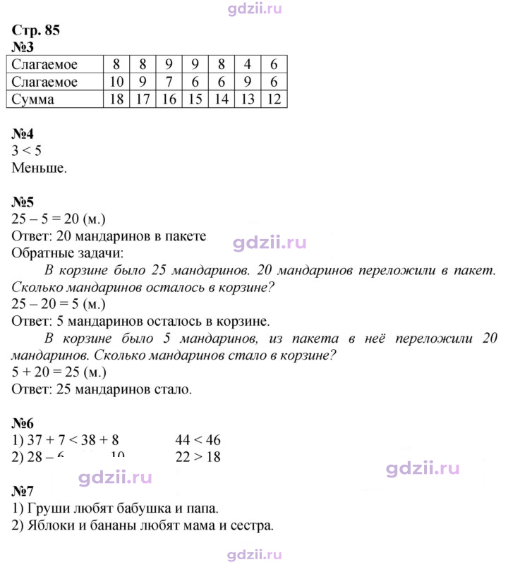 Скан решения номера 85