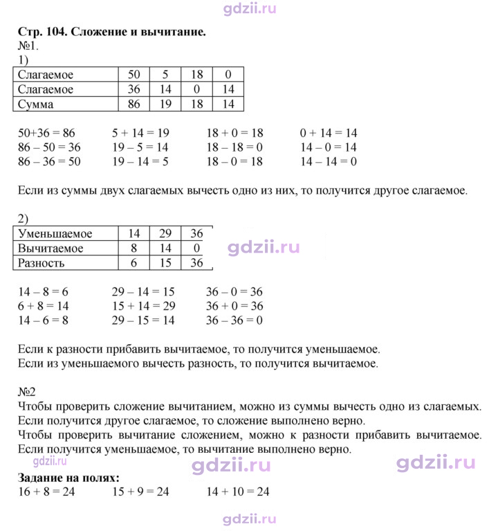 Скан решения номера 104